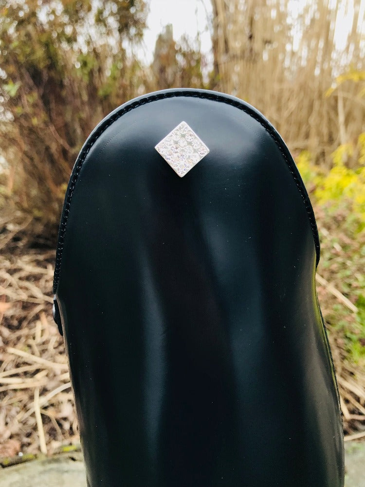 Custom DeNiro Bellini Dressage Boot - Brushed Navy with Swarovski Emblem