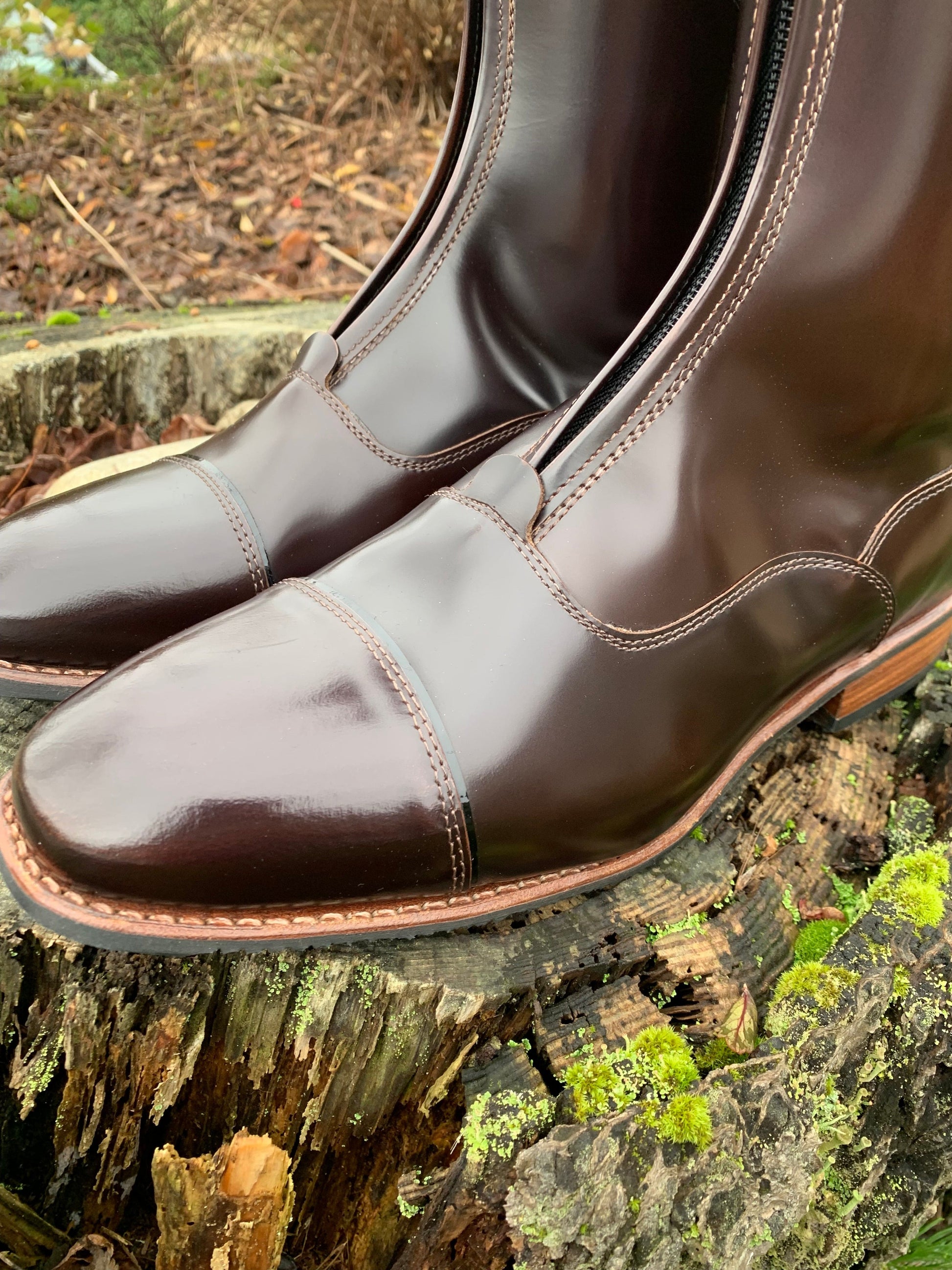 Custom DeNiro S5601 Dressage Boot - Brushed Brown with Big Strap