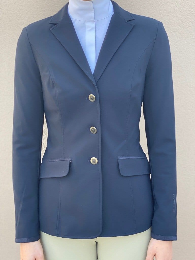 3 button show coat in navy