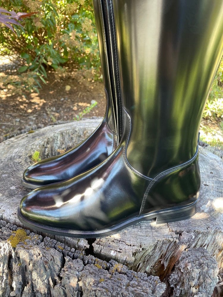 Shiny riding outlet boots