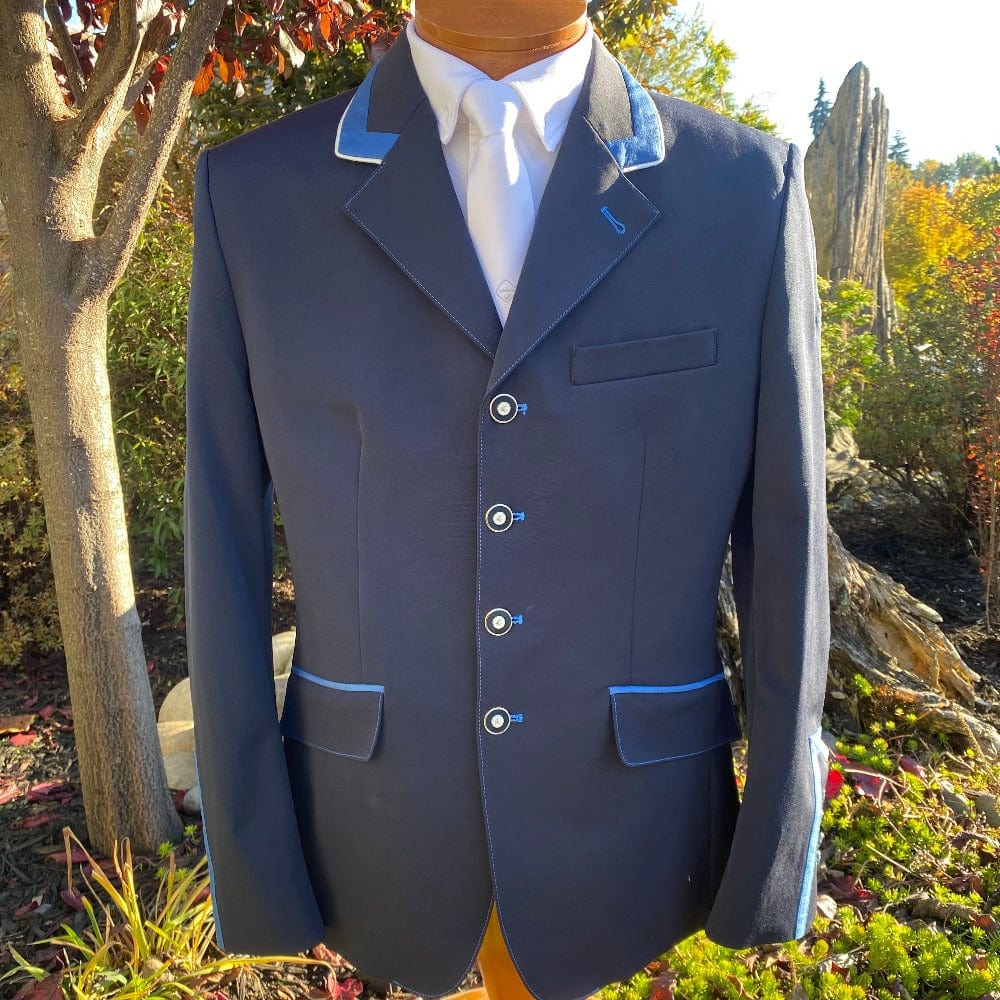 Flying Changes Mens Cameron Show Coat - Navy with Blue
