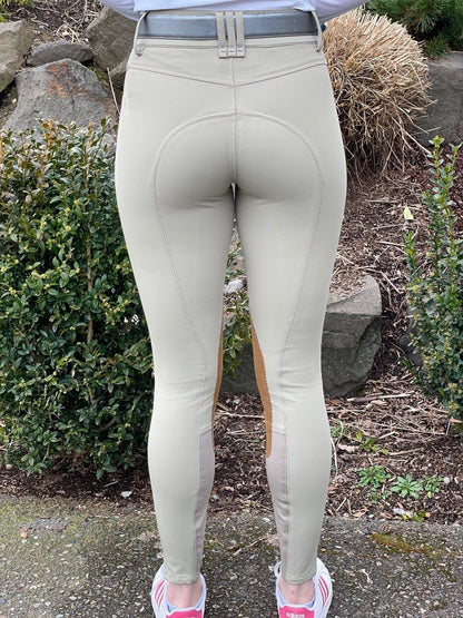 romfh sarafina knee patch breeches classic white sand back view