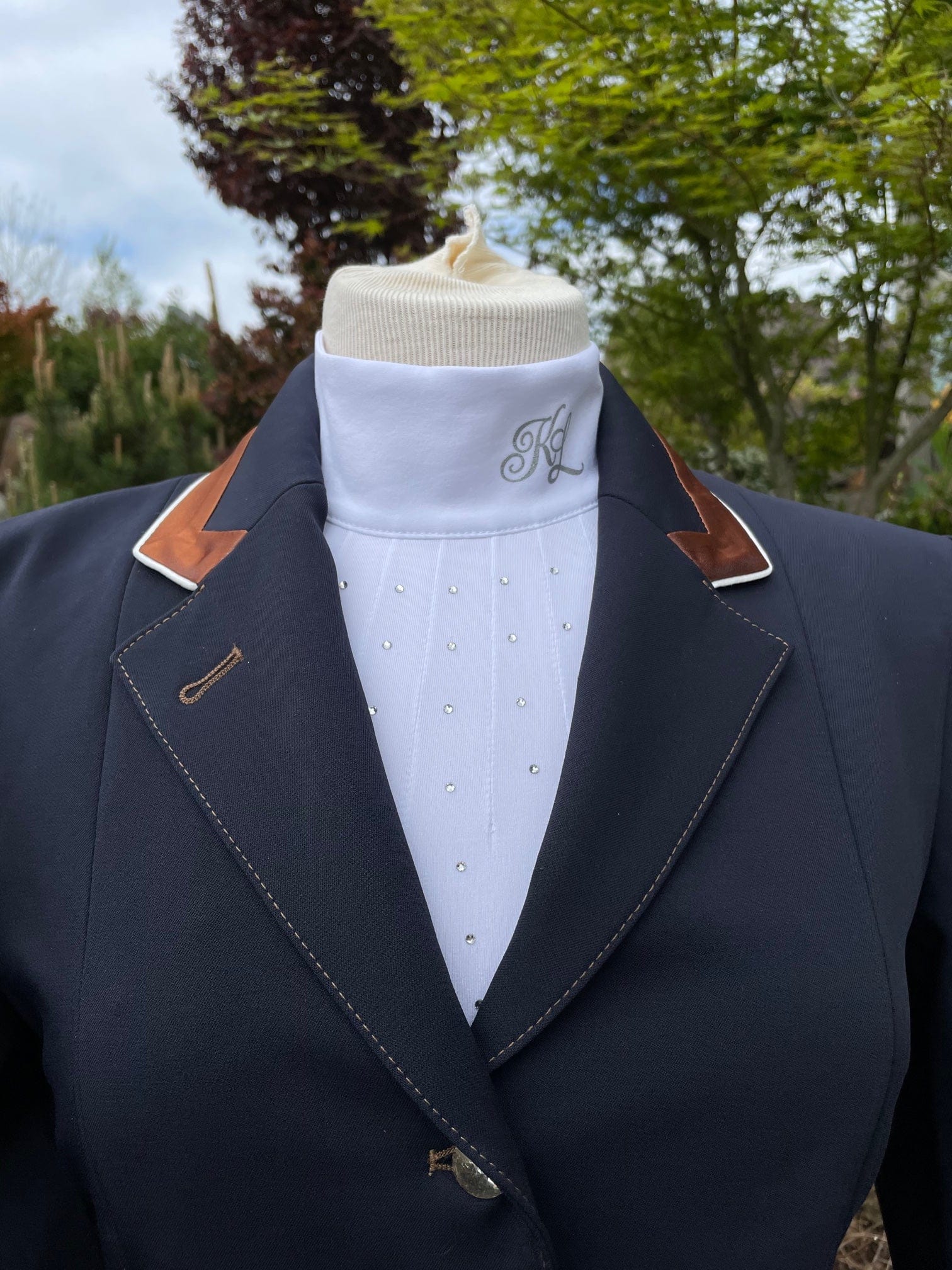 Flying Changes Charlotte Show Coat - Navy with Cognac