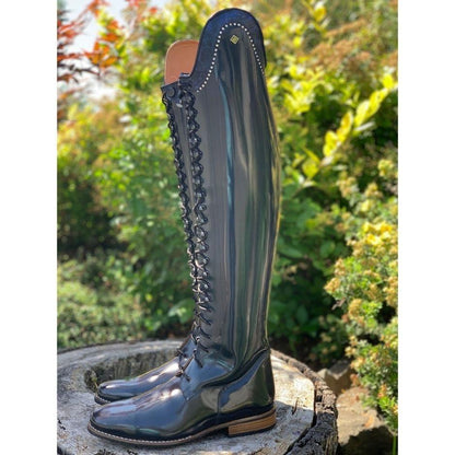 Custom DeNiro Botticelli Dressage Boot - Brushed Blue With Crystals