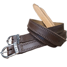 DeNiro Spur Straps Silver Buckle - Brown WRAT