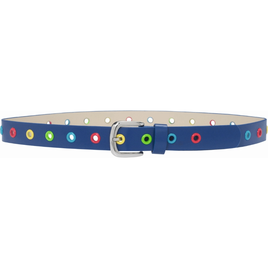 Kids Belt With Colorful Rivets - Marine