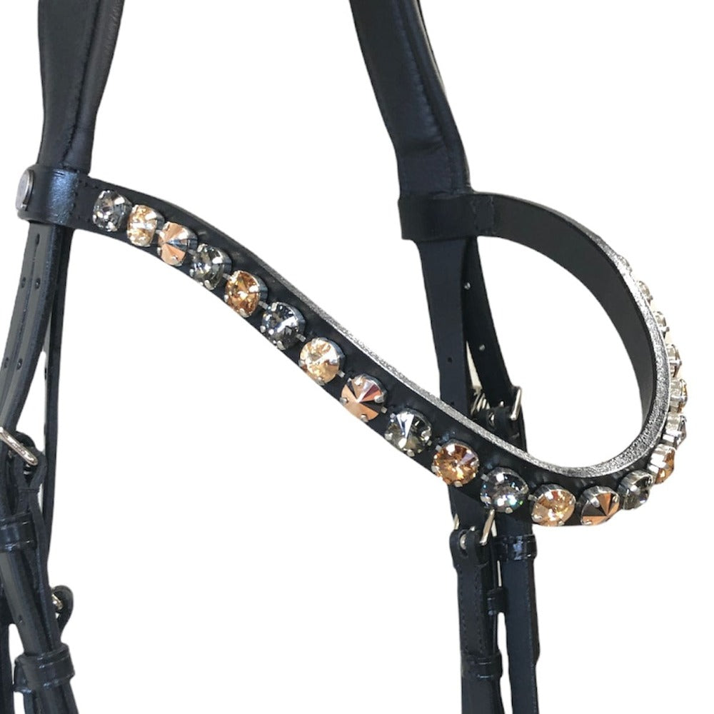 Otto Schumacher Tokyo Snaffle with Reptile Nature and Met Gold Fineline