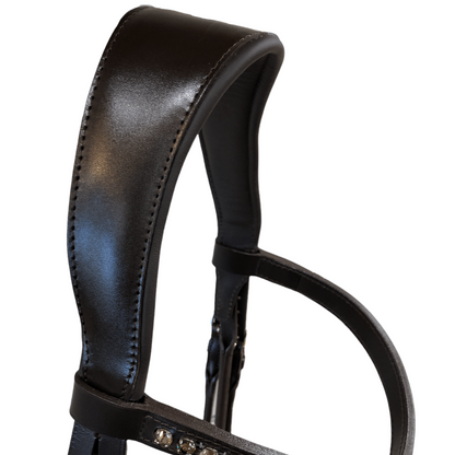 Otto Schumacher Bellevue Snaffle with Brown Leather and Smoked Topaz Fineline