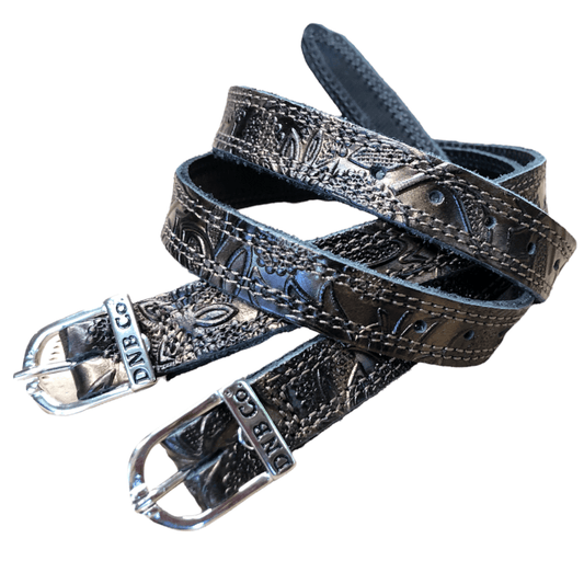 DeNiro Spur Straps Silver Buckle - Brown Greta