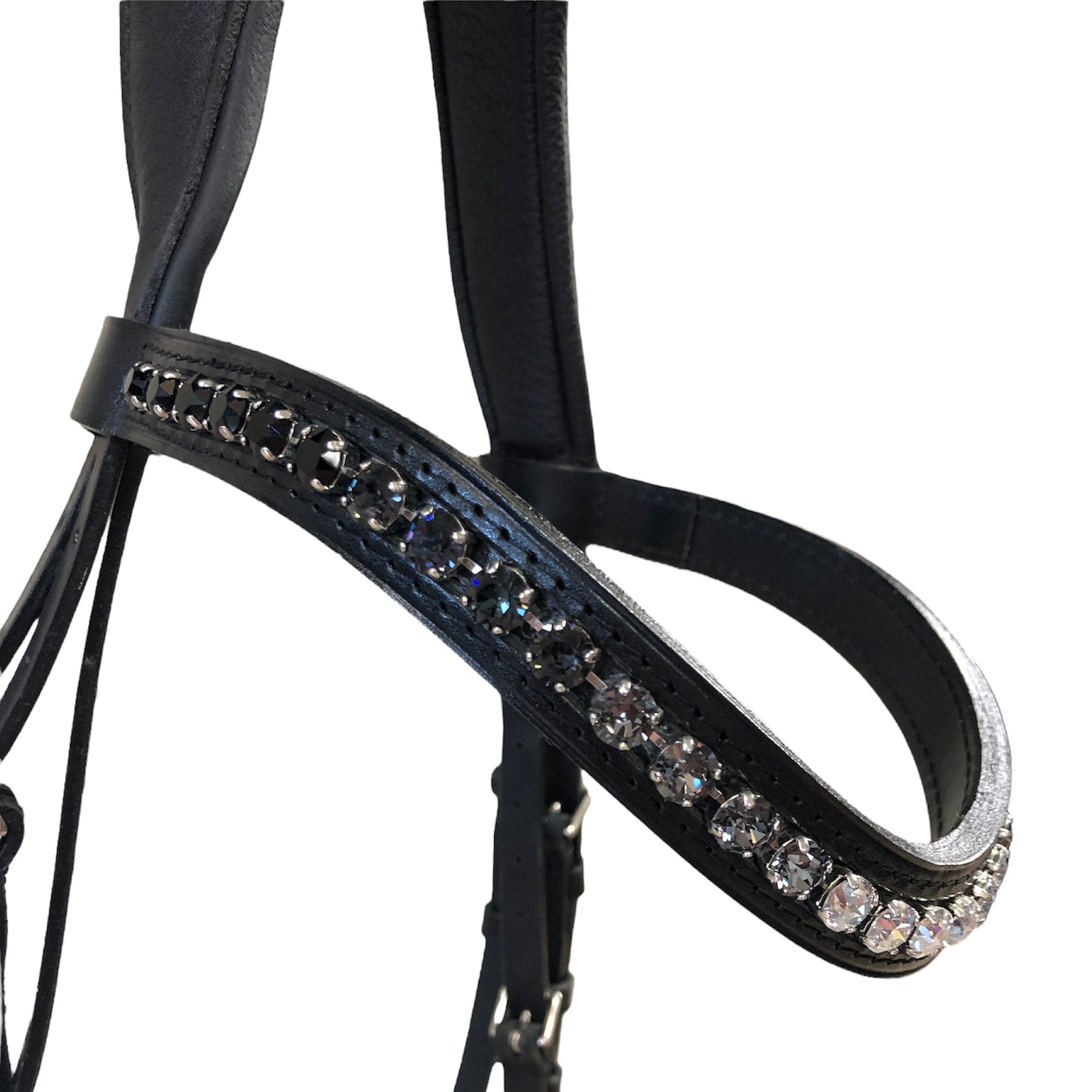 Otto Schumacher Tokyo Snaffle Bridle with Black Patent and Blue Fineline - Horse