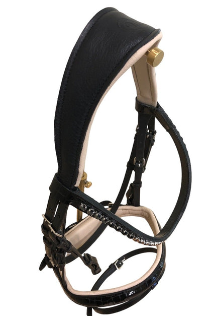 Otto Schumacher Tokyo Snaffle Bridle with Sand Padding & Shiny Animal Patent