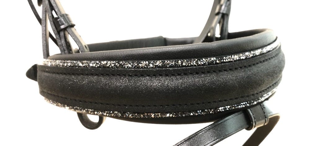 *Otto Schumacher Tokyo Snaffle Bridle Glitter Fabric & Fineline Crystals - Horse