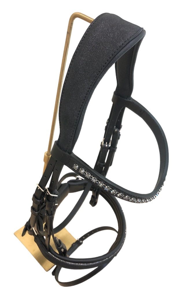 *Otto Schumacher Tokyo Snaffle Bridle Glitter Fabric & Fineline Crystals - Horse