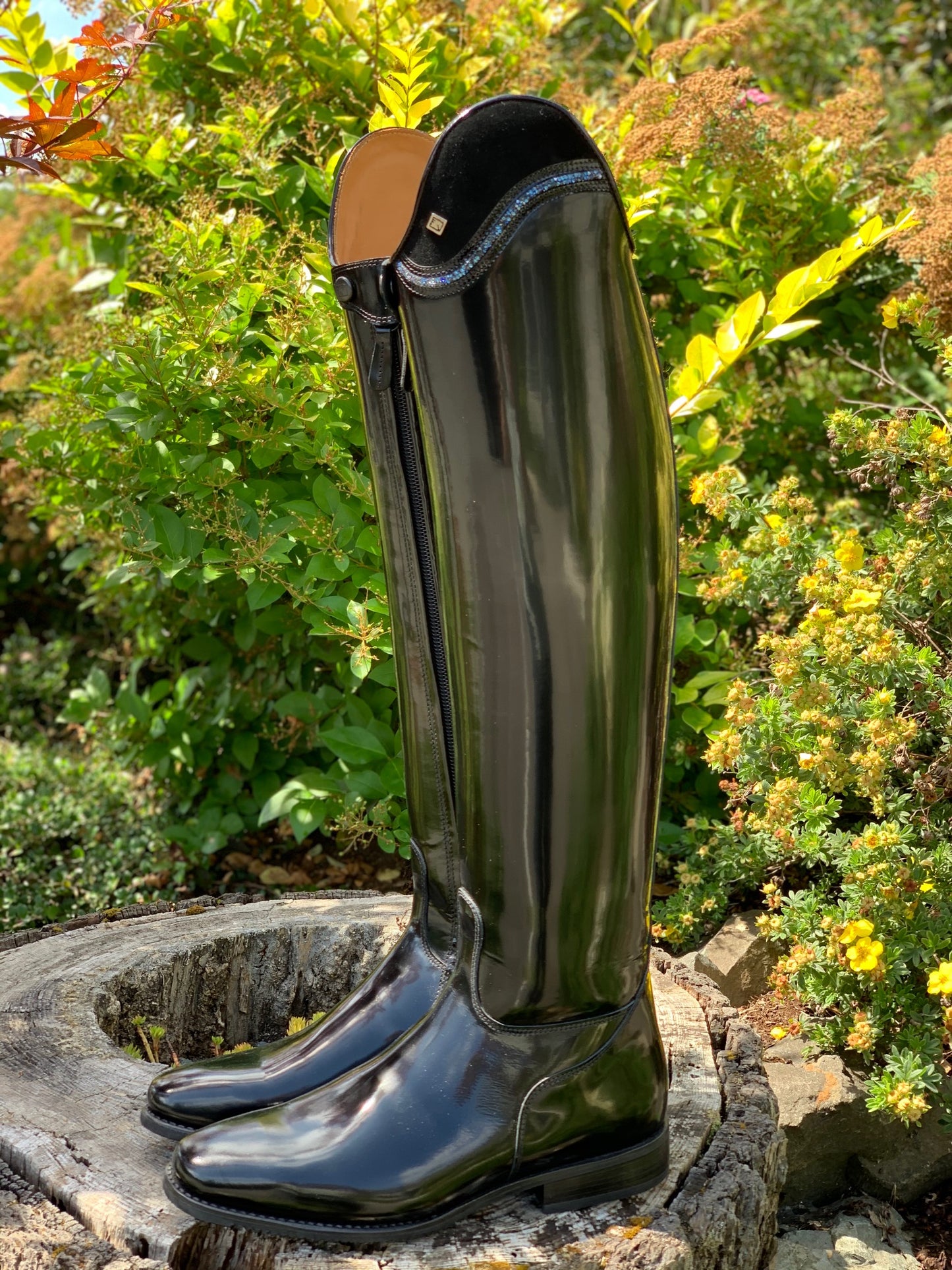 Custom DeNiro Raffaello Dressage Boot - Uptop with Fineline Crystals