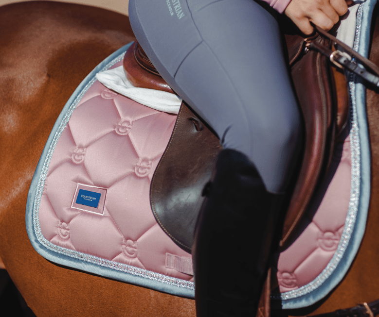 equestrian stockholm pony jump pad - pink crystal