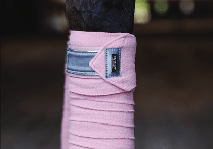 equestrian stockholm polo bandages pink crystal