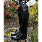 Custom DeNiro Bellini Dressage Boot - Brushed Black with Black Croc Rondine & Crystals