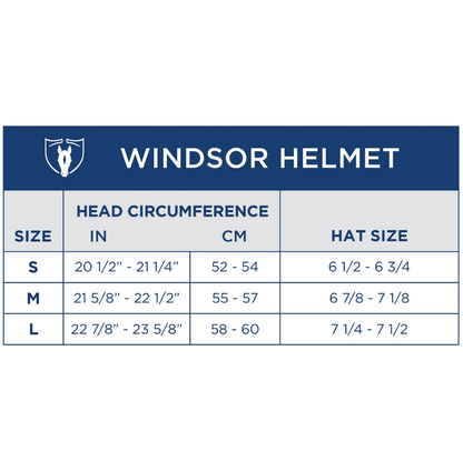 Windsor Mips Size Chart