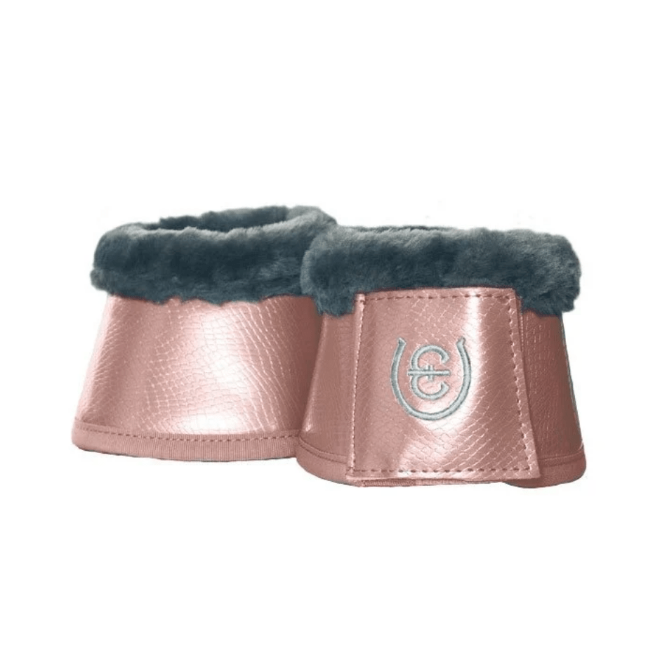 equestrian stockholm bell boots with fur - pink