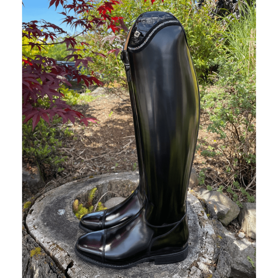 Custom DeNiro Raffello Dressage Boot - Brushed Black with Uptop Lucidi & Fineline