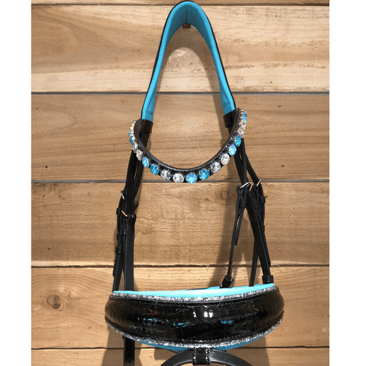 Otto Schumacher Olson's Designed Tokyo Snaffle with Turquoise, Croc, & Crystal