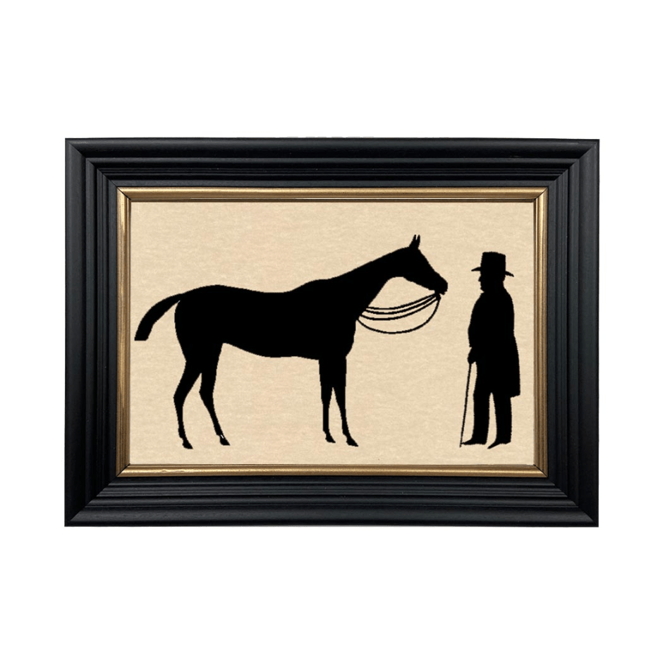 Horse & Man Silhouette Print