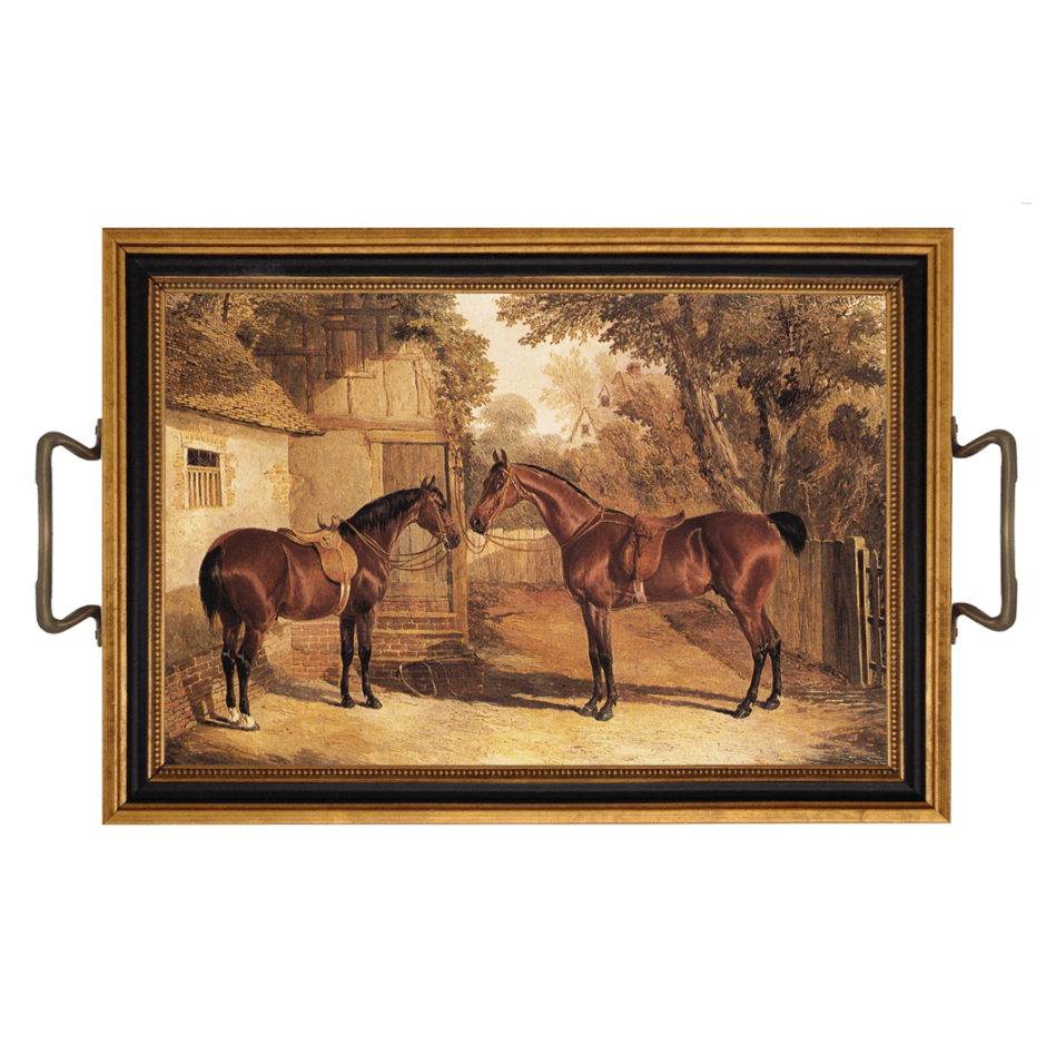 Tray with horse print