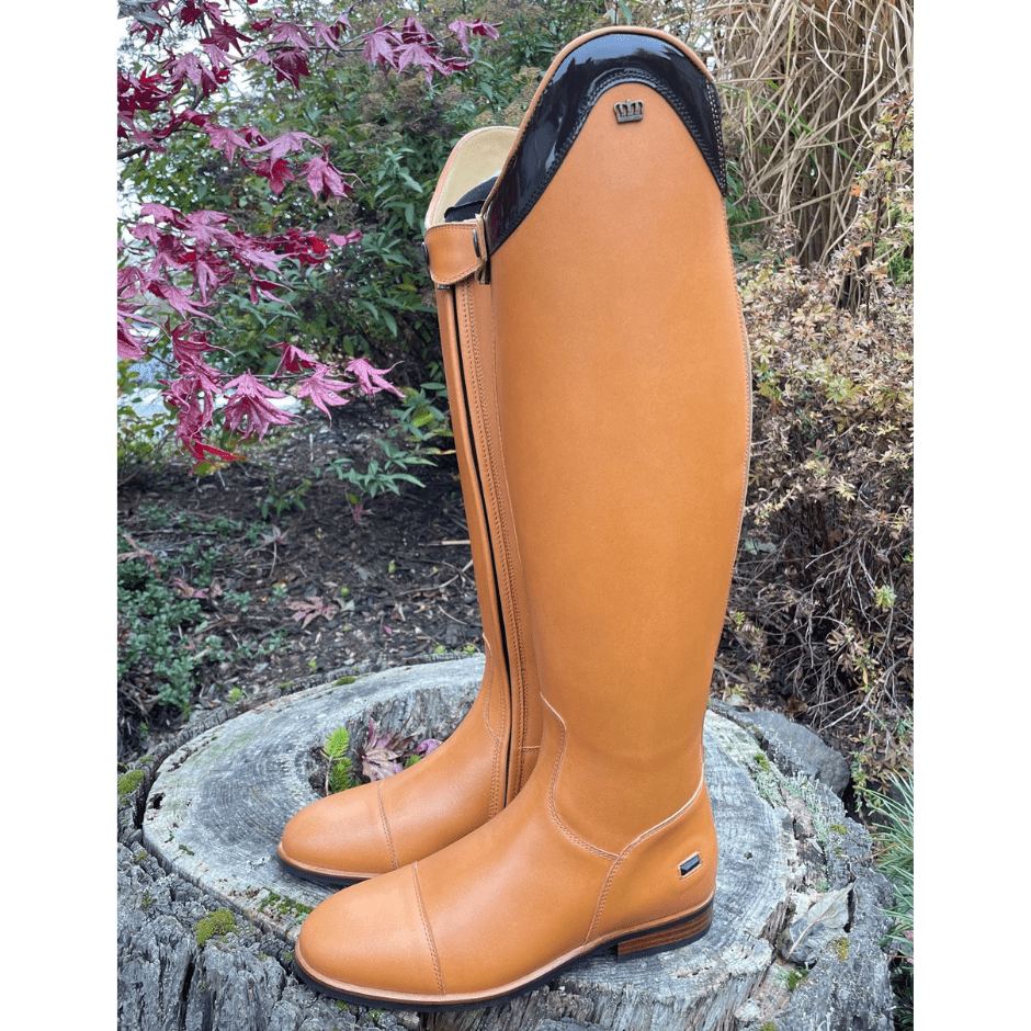 Custom Kingsley Capri 01 Dressage Boot - Nature Mel with Roma Castanho Jenny Top