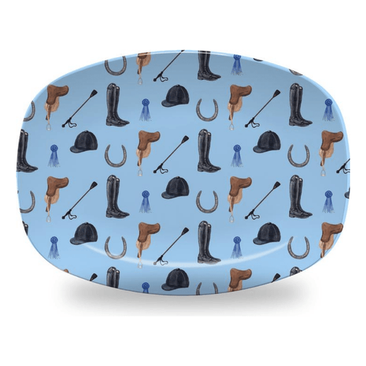 muddy dog dinner platter - blue ribbons