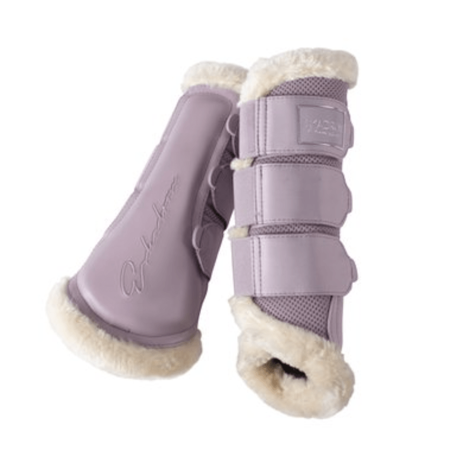 Eskadron Mesh Faux Fur Boots - Silk Purple