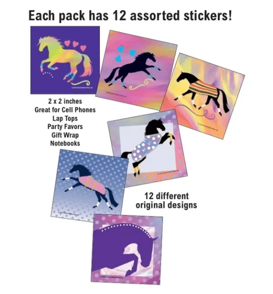 Mini Horse Stickers - 12 Pack