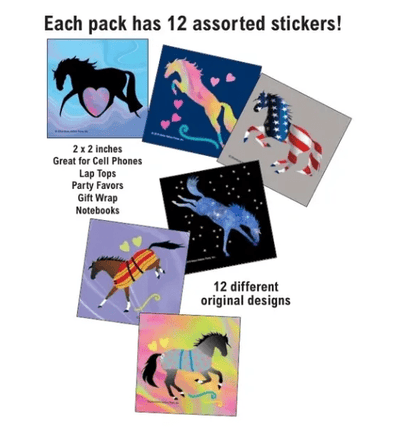 Mini Horse Stickers - 12 Pack