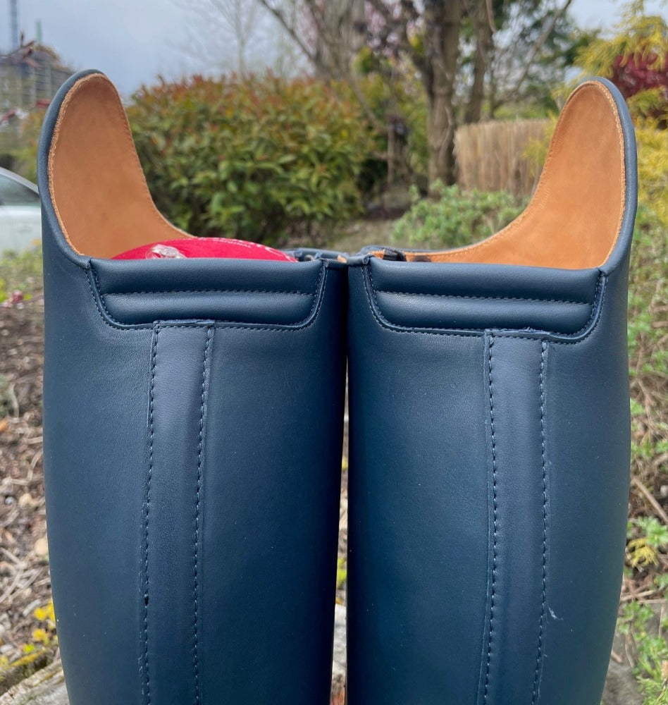Custom DeNiro Bellini Dressage Boot - Blue Oceano with Roseto Blue Uptop & Swarovski
