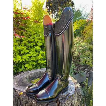 Custom DeNiro Raffaello Dressage Boot - Black Buongiorno Leather with Fineline