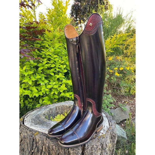 Custom DeNiro Bellini Dressage Boot - Brushed Bordeaux & Buongiorno Leather