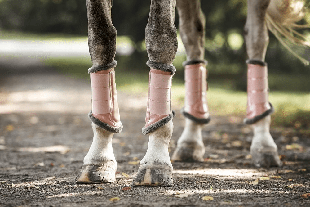 equestrian stoclholm fur brushing boot - pink
