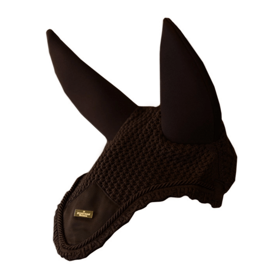Equestrian Stockholm Padded Ear Bonnet - Chocolate