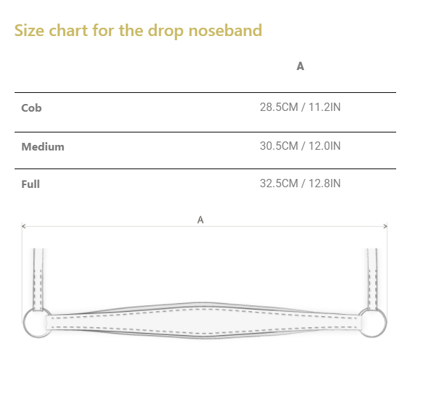 bridle2fit noseband size guide