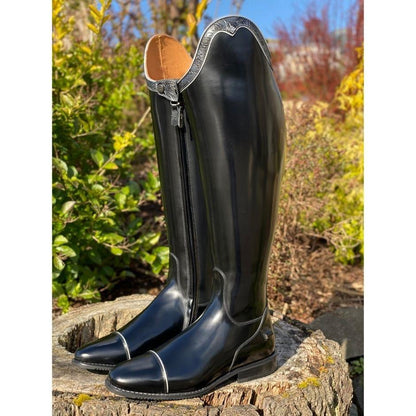 Custom Bellini boot with greta leather rondine top 