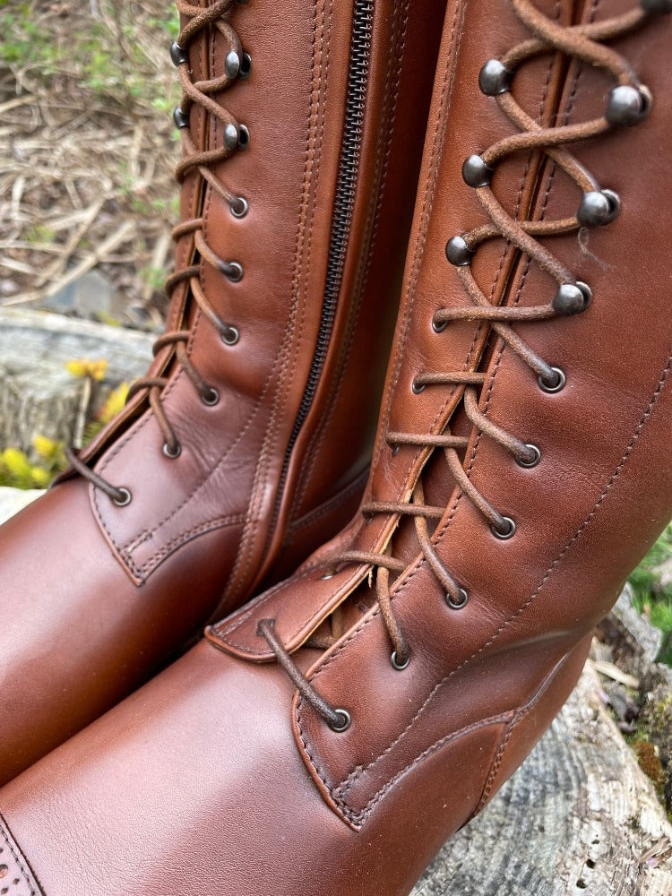 Custom DeNiro Tintoretto Full Lace Dressage Boots - Oxford Vintage Calfskin