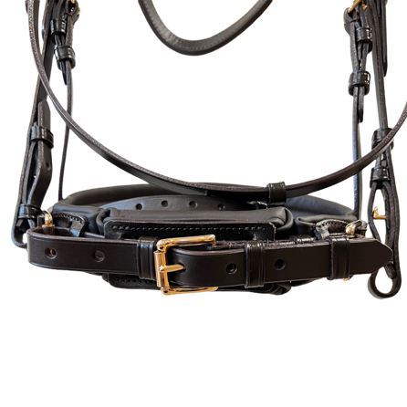 Otto Schumacher Tokyo Snaffle Bridle with Brown Leather and Rose Gold