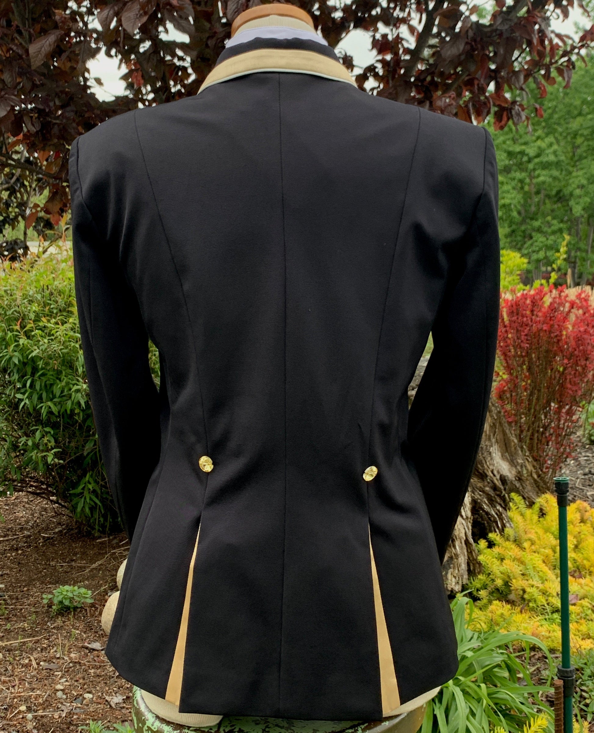 Flying Changes Charlotte Show Coat - Black with Pale Gold