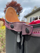 Custom DeNiro Bellini Dressage Boot - Antique Anthracite Calfskin & Sinax Rosé with Pink Swarovski Rondine Top