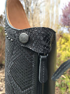 Custom DeNiro Bellini Dressage Boot - Black Regal with Rondine & Studs