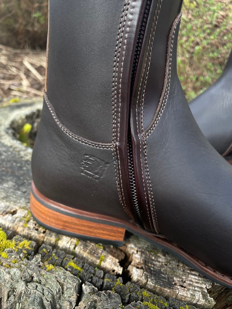 Custom DeNiro Bellini Dressage Boot - Brushed Brown with Swarovski Emblem