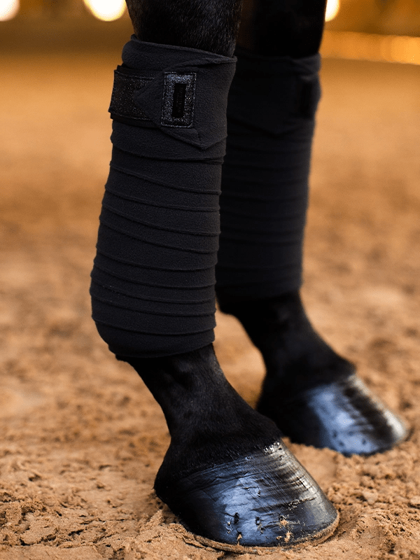 Equestrian Stockholm Polo Bandage - All Black Glimmer
